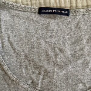 Brandy Melville Light Gray Short Sleeve Tee